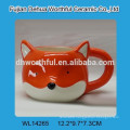 2016 hotsell tall ceramic cup with fox shape